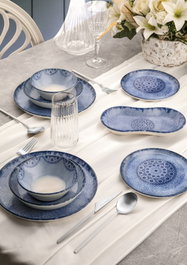 Hermia Vajilla de Porcelana N25005 de 27 Piezas Azul